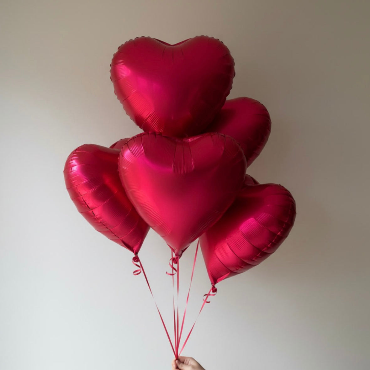 Love Heart Balloon 5 Pack- Red (Sydney Delivery Only)