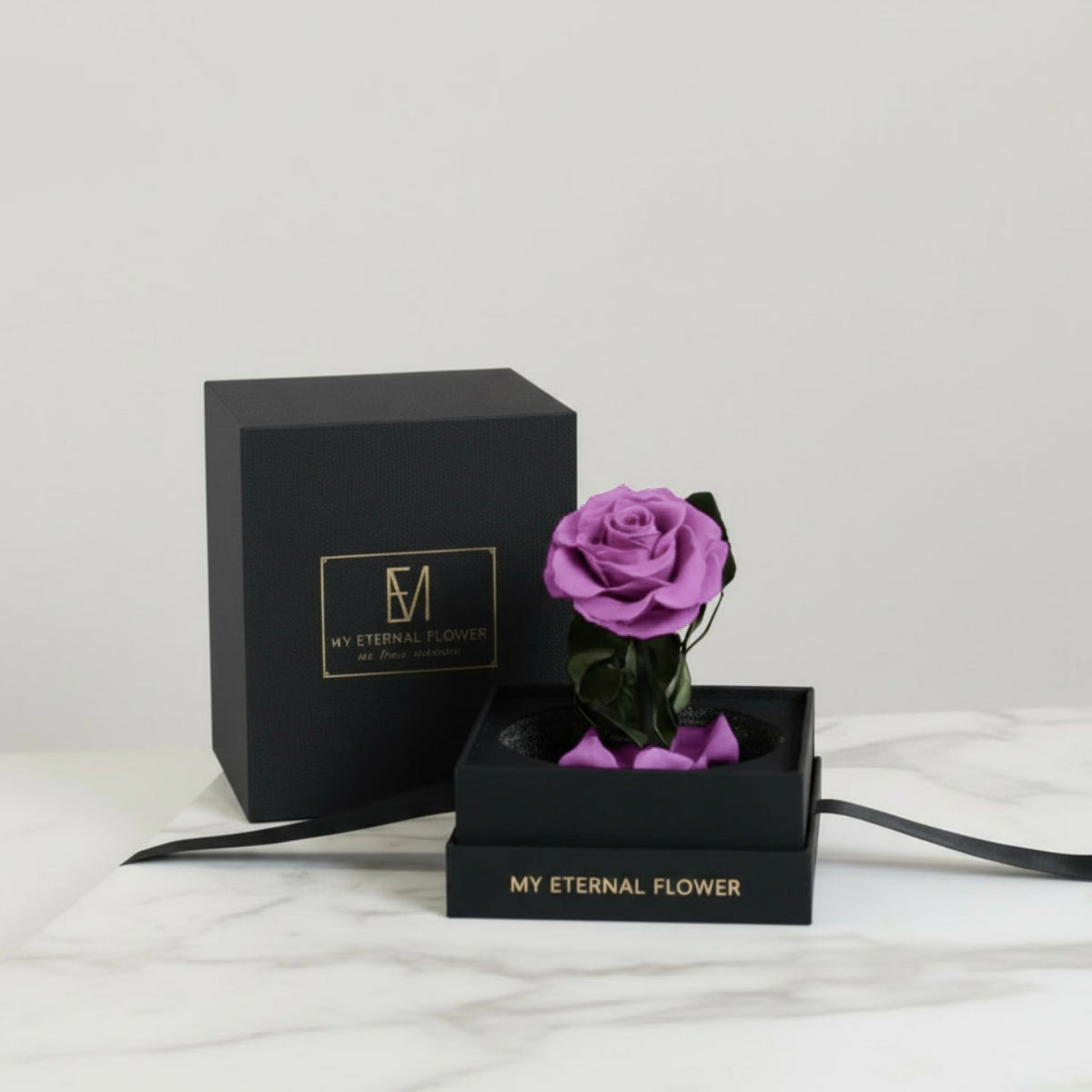 Mini Luxe Eternal Rose Dome in Lilac Purple