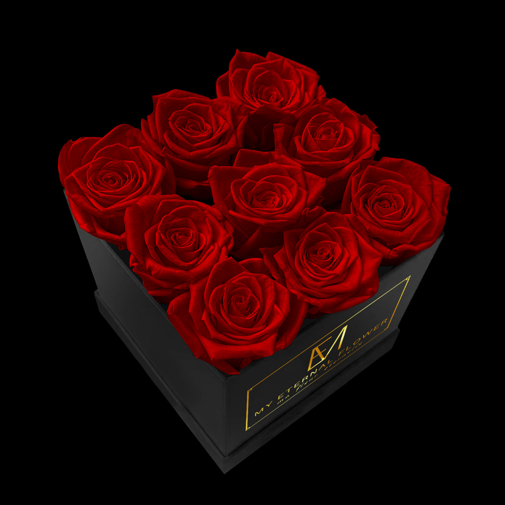 Petite Square - 9 Eternal Roses - My Eternal Flower